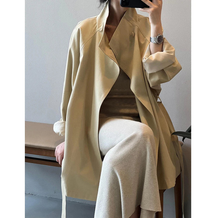 Women's Stand Collar Trench Coat