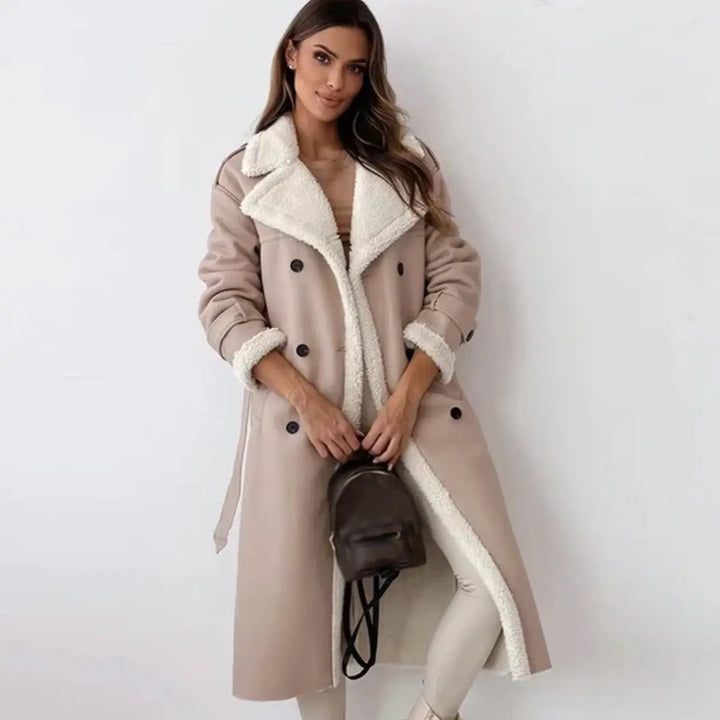 Women's Long Coat Women with Fleece Lining