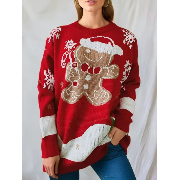 Women's Knitted Long Sleeve Christmas Sweater