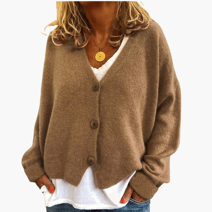 Fern V-Neck Button Cardigan
