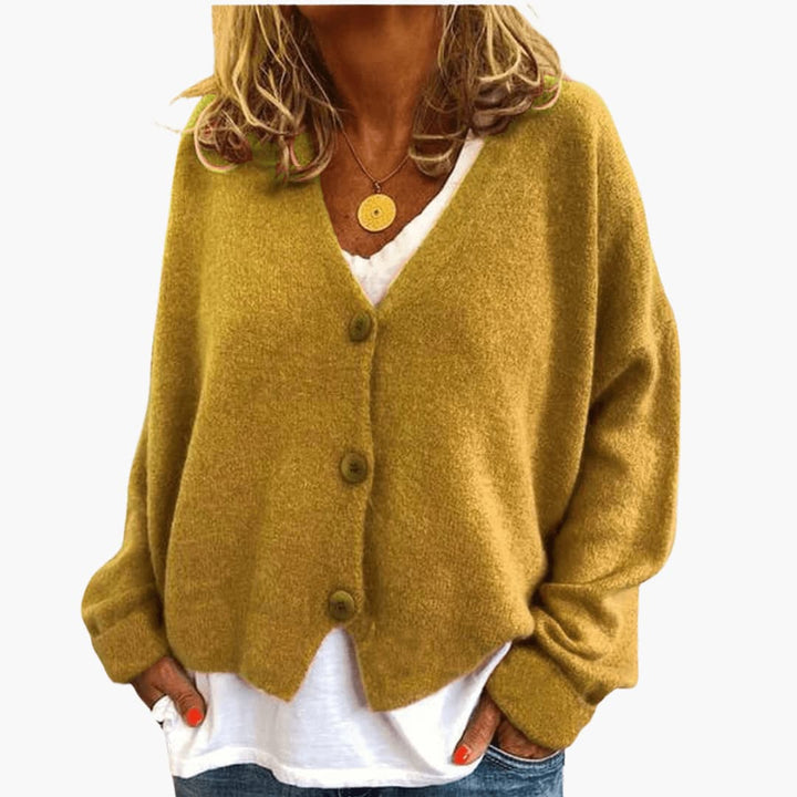 Fern V-Neck Button Cardigan