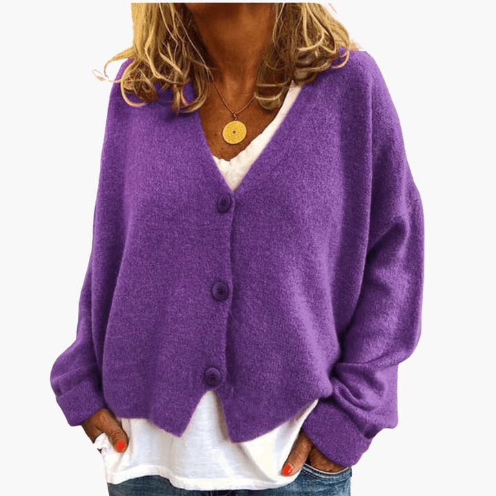 Fern V-Neck Button Cardigan