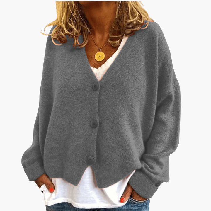 Fern V-Neck Button Cardigan