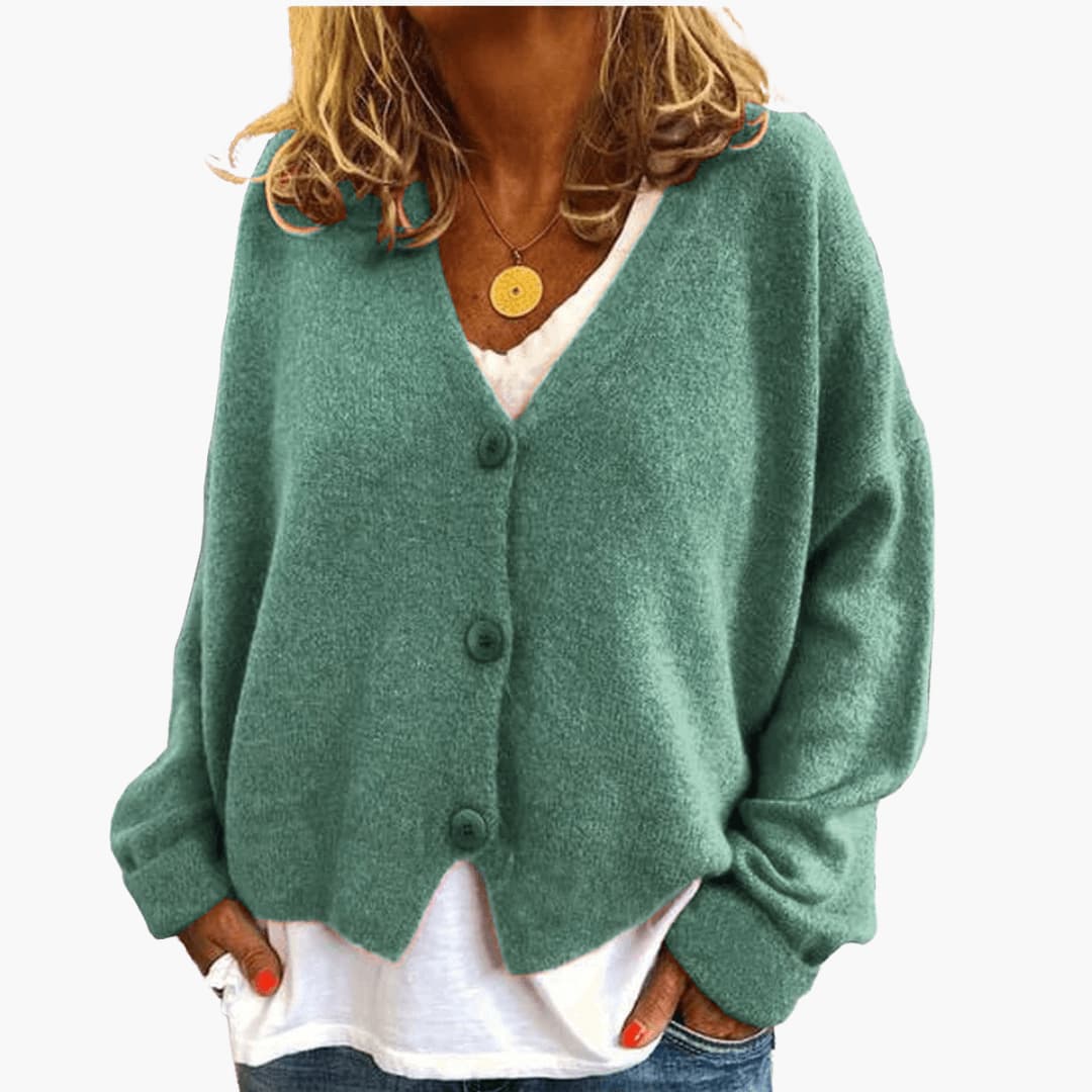 Fern V-Neck Button Cardigan