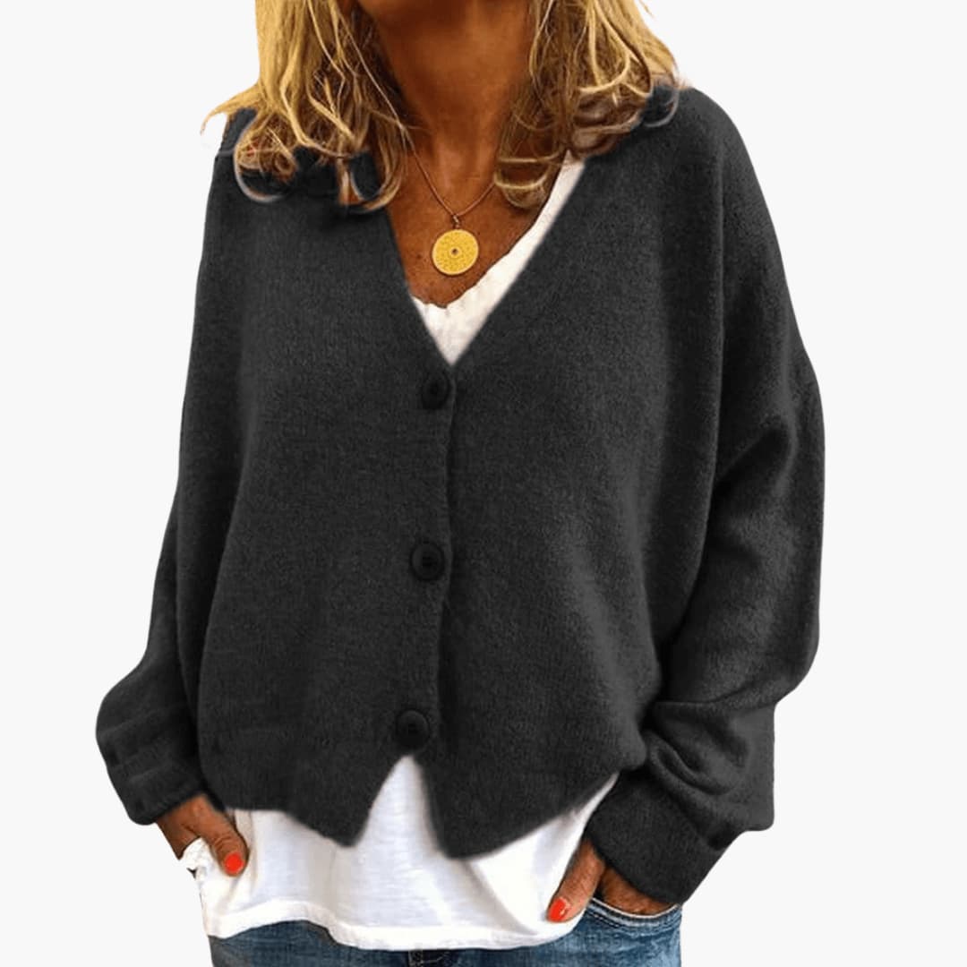 Fern V-Neck Button Cardigan