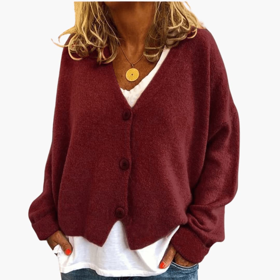 Fern V-Neck Button Cardigan