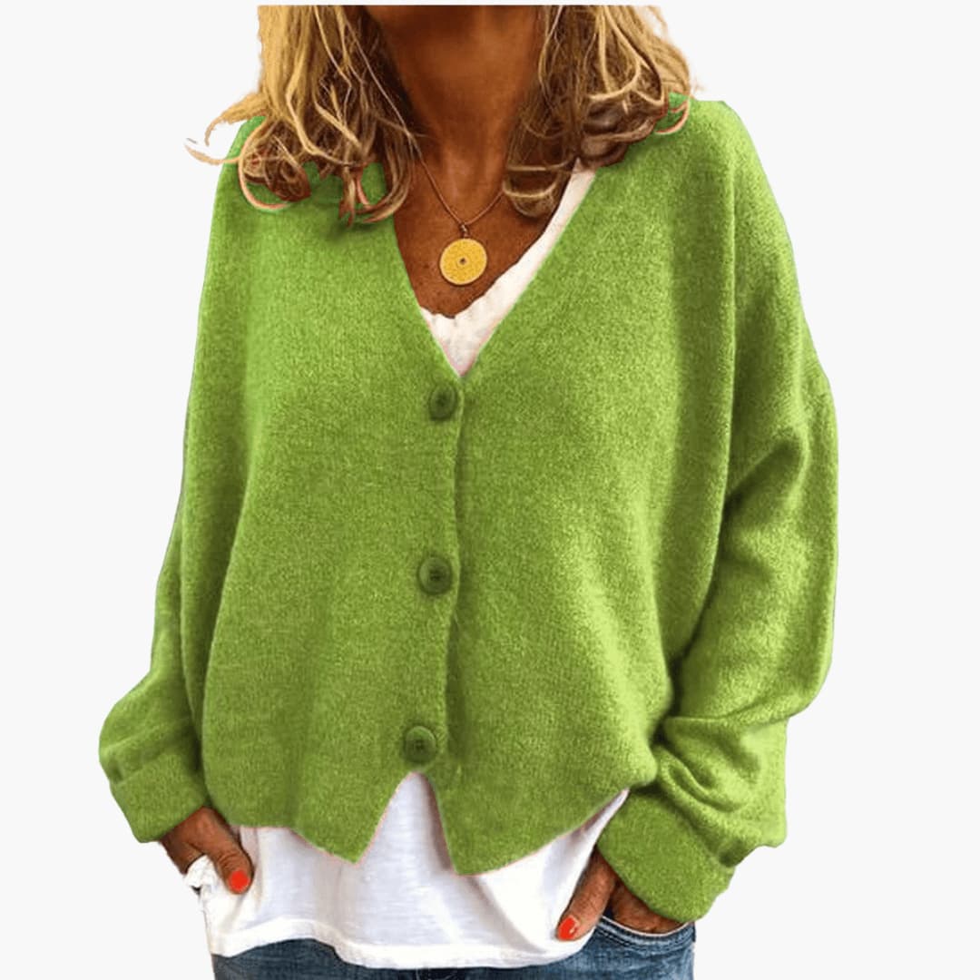 Fern V-Neck Button Cardigan