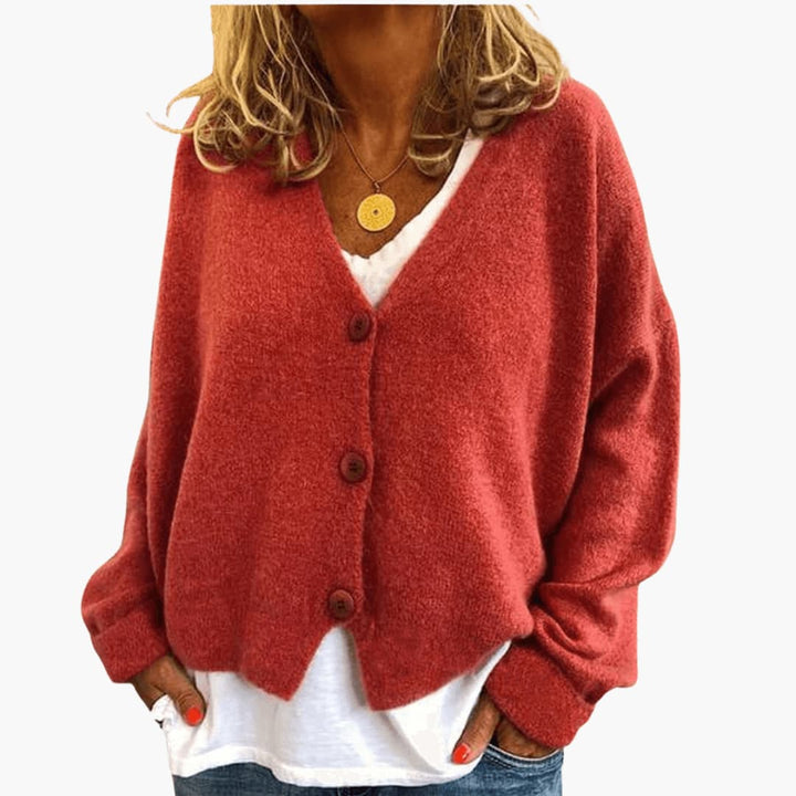 Fern V-Neck Button Cardigan