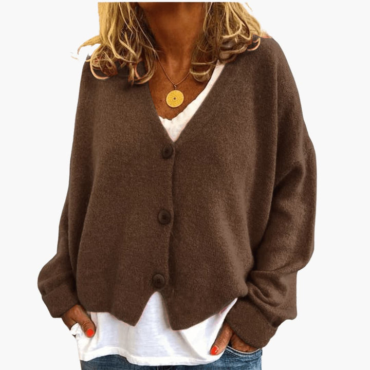 Fern V-Neck Button Cardigan