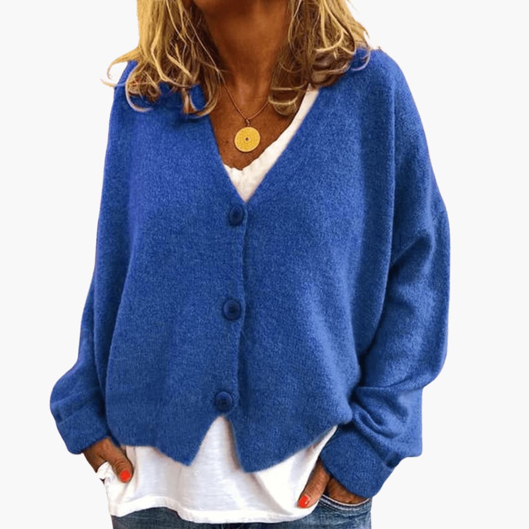 Fern V-Neck Button Cardigan