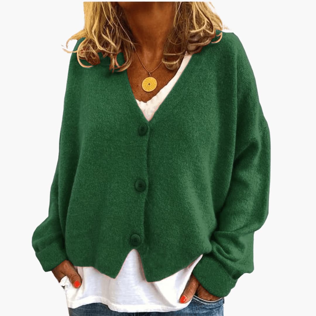 Fern V-Neck Button Cardigan