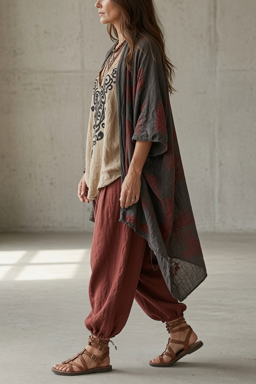 Thalia | Bohemian Draped Three-Piece Set